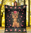 Yorkshire Lovely Dog Quilt Blanket