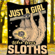 Custom Blanket Sloths Blanket - Gift For Girls - Fleece Blanket