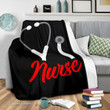 Moosfy Black Blanket - Nurse Fleece Blanket - Nurse Gift - Nurses Week Gifts - Nurse Graduation Gifts - Gifts For Nursing Students - Nurse Gift Ideas - Best Gifts For Nurses
