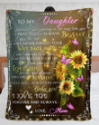 Flower Mom To My Daughter Wherever Your Journey In Life May Take You I Pray You Will Always Be Safe Sherpa Blanket