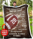 Football Be Humble Fleece Quilt Blanket Personalized Customized Home Bedroom Decor Gift