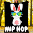 Custom Blanket Hip Hop Easter Egg Bunny Blanket - Fleece Blanket