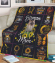 Hippie Sunflowers Cat Birman Mom Fleece Blanket