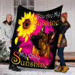 Custom Blanket German Shepherd My Sunshine Blanket - Fleece Blanket