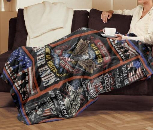 For Dad Camoflage Military Fleece Blanket