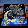 Gift For Daughter Half Moon Art I Can Promise To Love You For The Rest Of Mine My Baby Girl From Dad | Family Blanket Family Gift Ideas Cozy Fleece Blanket, Sherpa Blanket