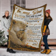 Lion To My Son Never Feel That You Are Alone Fleece Blanket Beautiful Graphic Gift For Godson