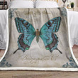 Butterfly Sherpa Fleece Blanket Yk