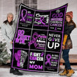 Pancreatic Cancer Messed With The Wrong Lady Sherpa Fleece Blanket Yk