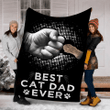 Best Cat Dad Ever Sherpa Fleece Blanket Iilb Bubl