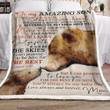 To My Amazing Son Bear Np2812164F Sherpa Fleece Blanket