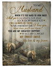 To My Husband I Will Always Be There Sherpa Fleece Blanket Iecf Bubl