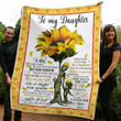 Gift From Mom To My Daughter Sunflower Gs-Cl-Dt3005 Fleece Blanket