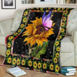 Butterfly On A Sunflower Gs-Cl-Nt1401 Fleece Blanket