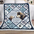 Personalized Family Wolf To My Daughter From Mom And Dad Can'T Promise To Be Here Sherpa Fleece Blanket Great Customized Gifts For Birthday Christmas Thanksgiving