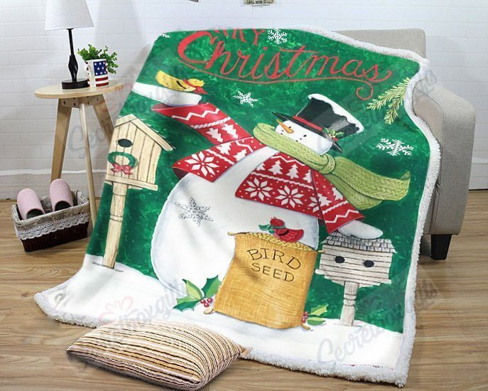 Merry Christmas A Cute Snowman Ni1310102Kl Fleece Blanket