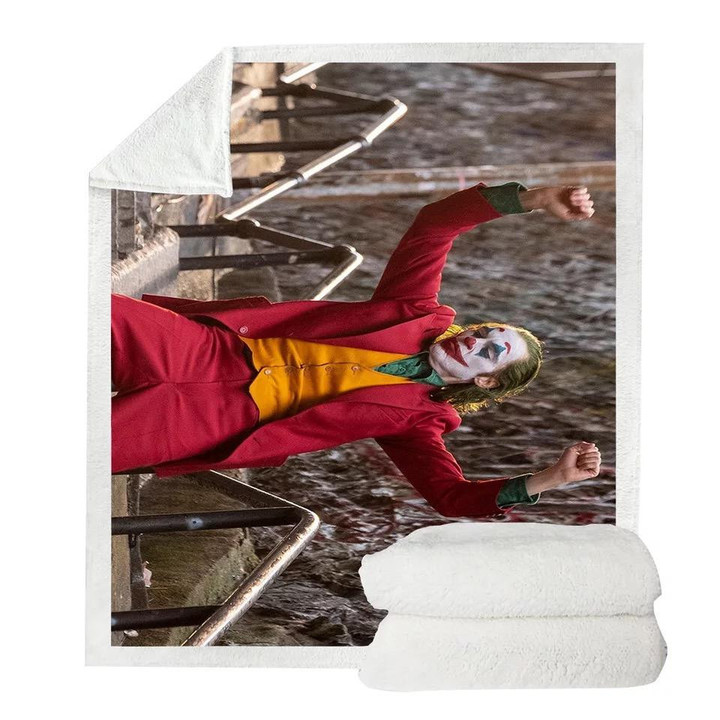 2019 Joker Arthur Fleck Clown #2 Blanket – Hoodie Blanket Super Soft Cozy Sherpa Fleece Throw Blanket – Hoodie Blanket