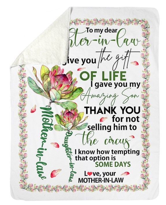 Mom To Daughter In Law Clm2412443S Sherpa Fleece Blanket