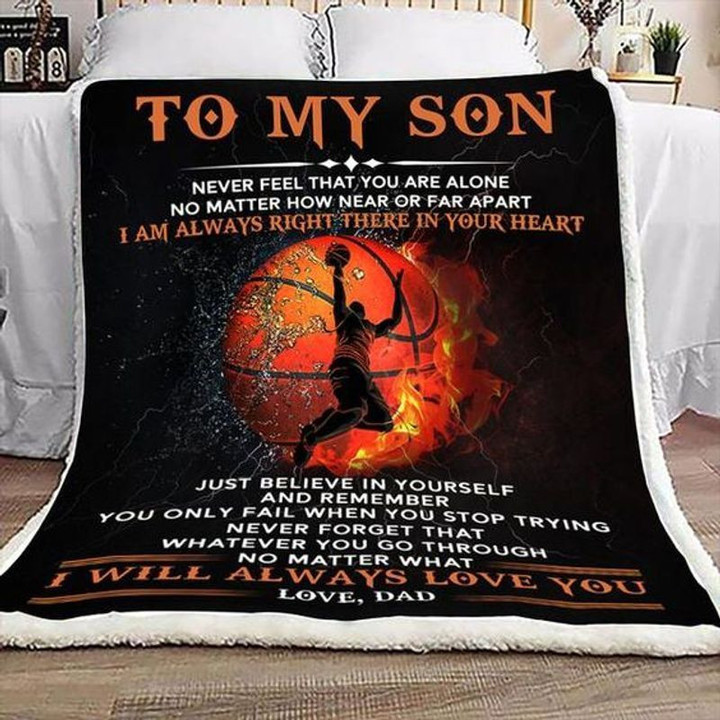 Gift For My Son Basketball Clh2511203F Sherpa Fleece Blanket