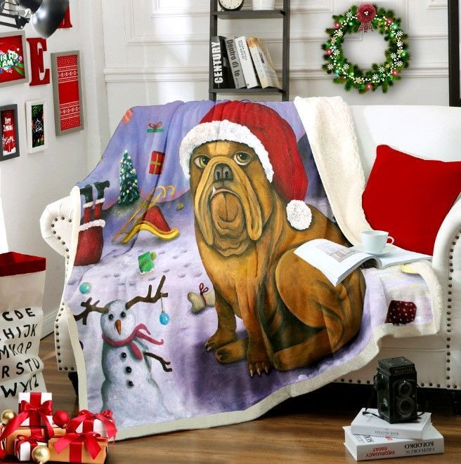 Dog Christmas Clt0412063N Sherpa Fleece Blanket