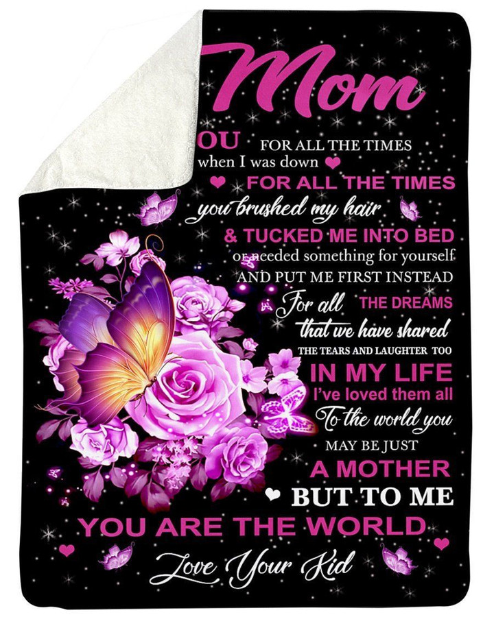 Black Phone Case Gift For Mom I Love You For All The Times Fleece Blanket