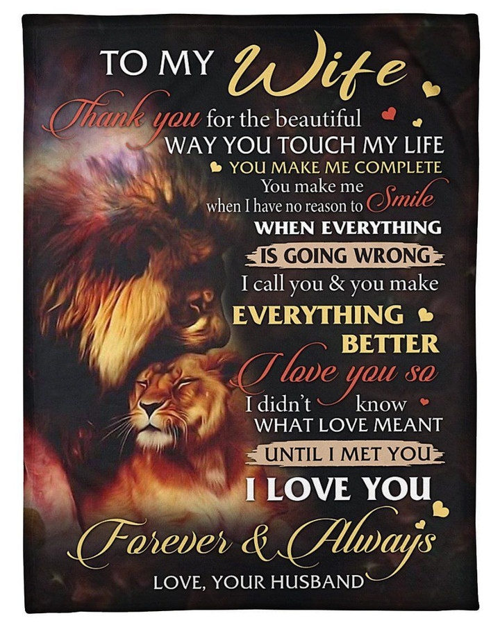I Love You Forever And Always Love Gifts To My Wife For Family Fleece Blanket