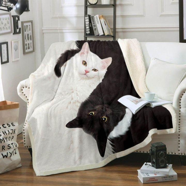 
	Cat Sofa Blanket - Black And White