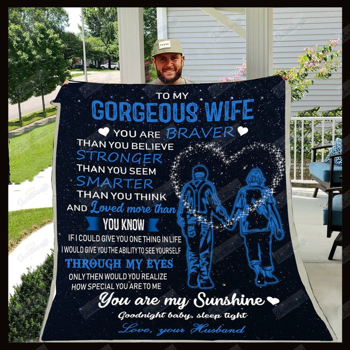 Husband To Wife You Are Braver Gs-Cl-Dt1101 Fleece Blanket
