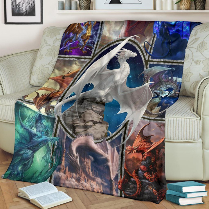 Amazon Best Seller Mystic Dragons Idea Dragon Lover Fleece Blanket