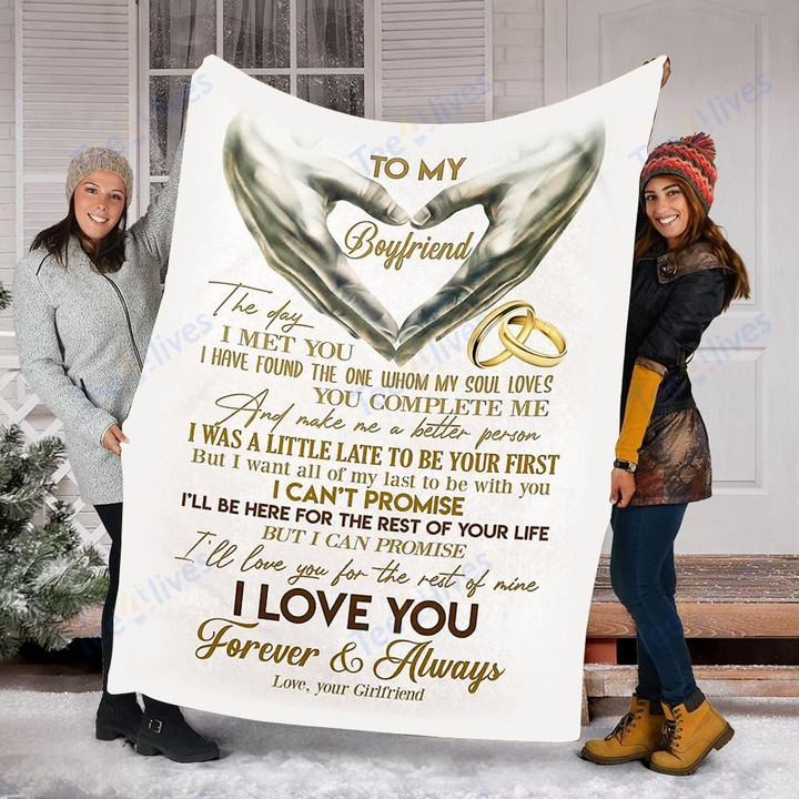 Custom Blanket To My Boyfriend Blanket - Gift For Boyfriend - Fleece Blanket