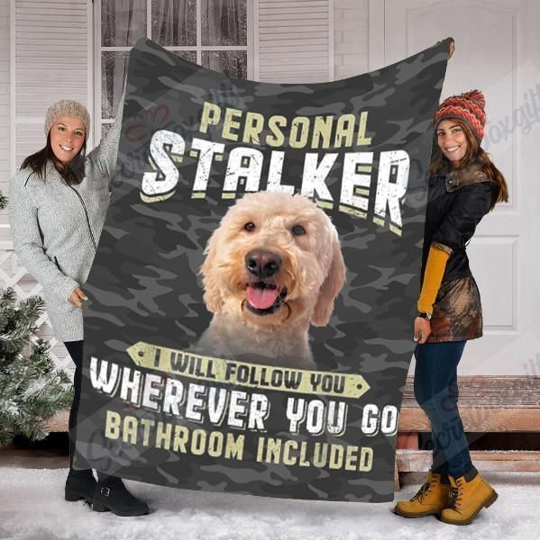 Goldendoodle Personal Stalker Gs-Cl-Dt1003 Fleece Blanket