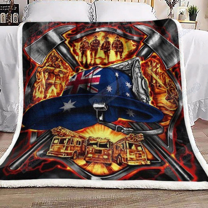 Australia Firefighter Gs-Cl-Dt2506 Fleece Blanket