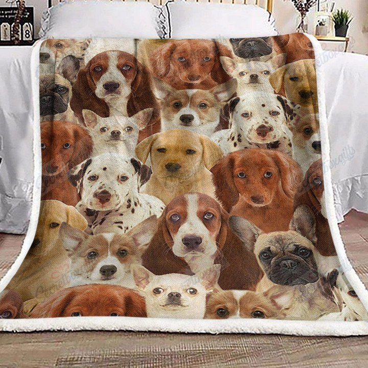 Dogs Gs-Cl-Ld2906 Fleece Blanket