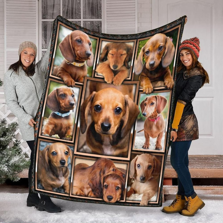 Dachshund Images Collections Printed Fleece Blanket