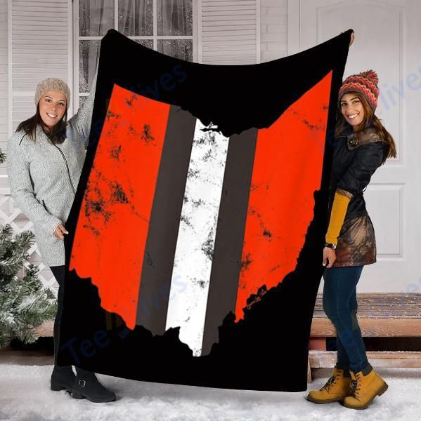 Custom Blanket Ohio Cleveland Football Blanket - Fleece Blanket