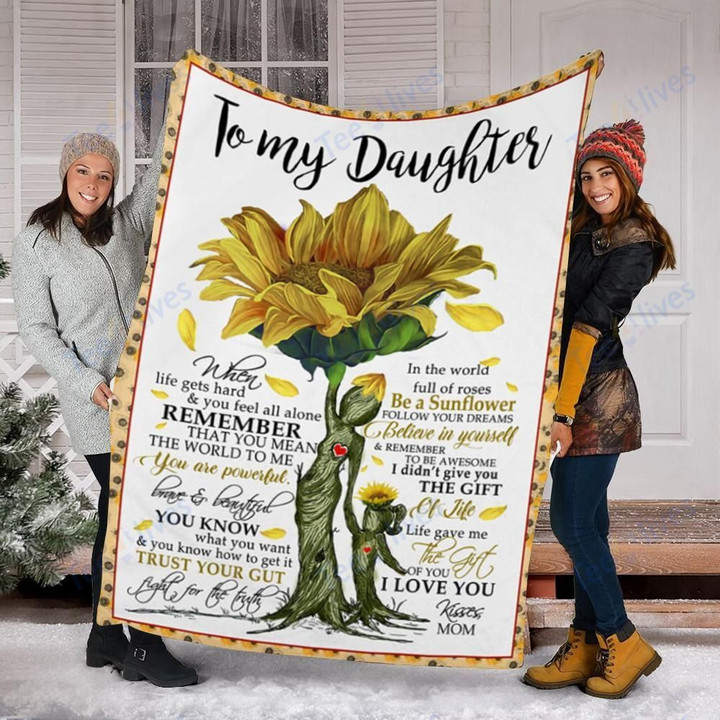 Custom Blankets To My Daughter Blanket - Perfect Gift For Daughter - Fleece Blanket