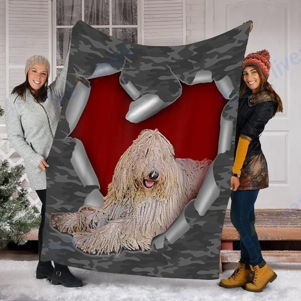 Customs Blanket Komondor Dog Blanket - Fleece Blanket