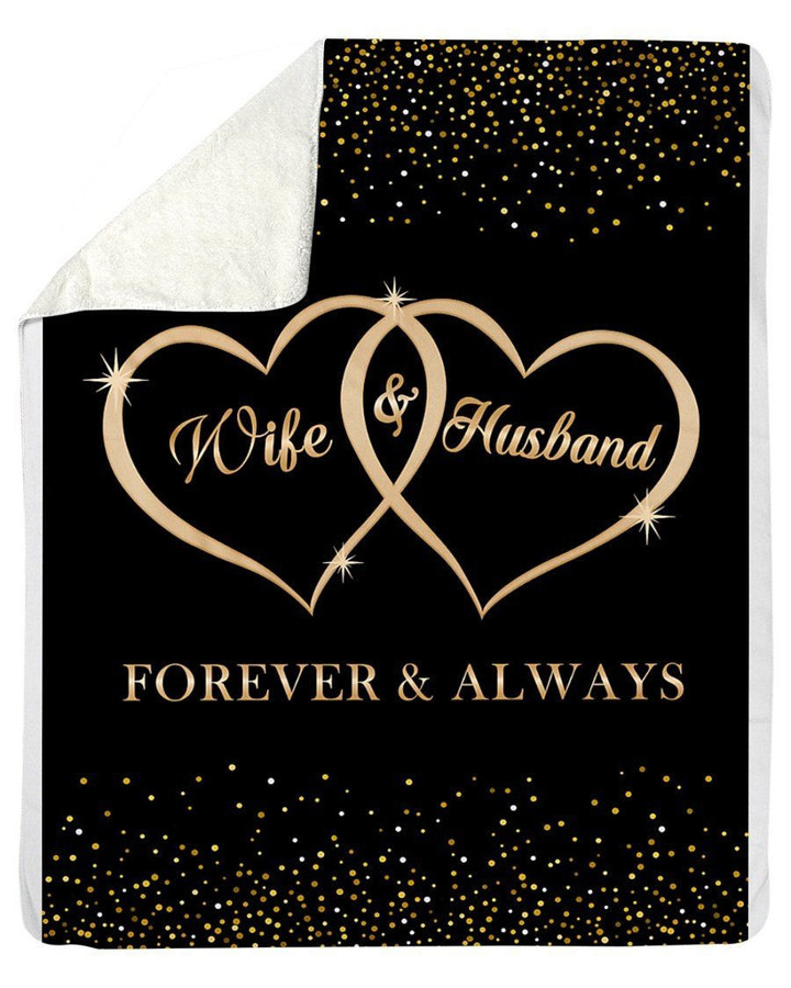 Wife And Husband Forever And Always Blanket Giving Wife/Husband Fleece Blanket