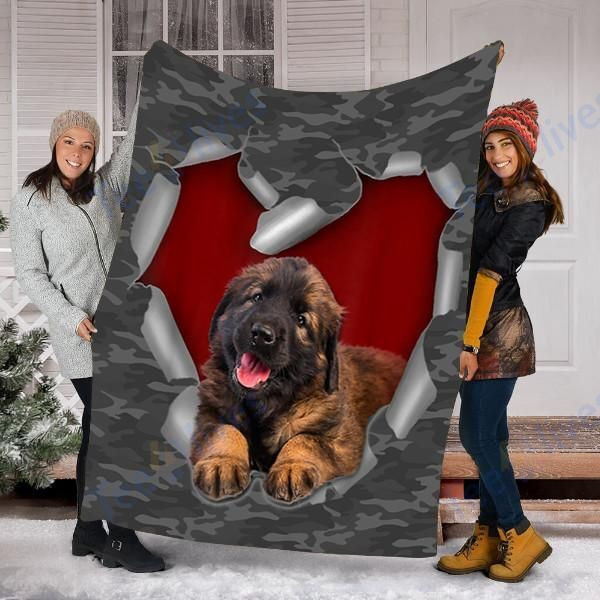 Customs Blanket Leonberger Dog Blanket - Fleece Blanket