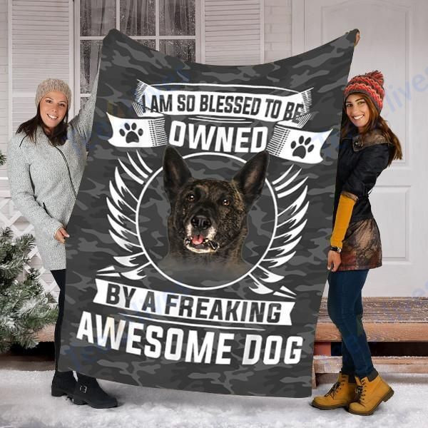 Customs Blanket Dutch Shepherd Dog Blanket - Fleece Blanket