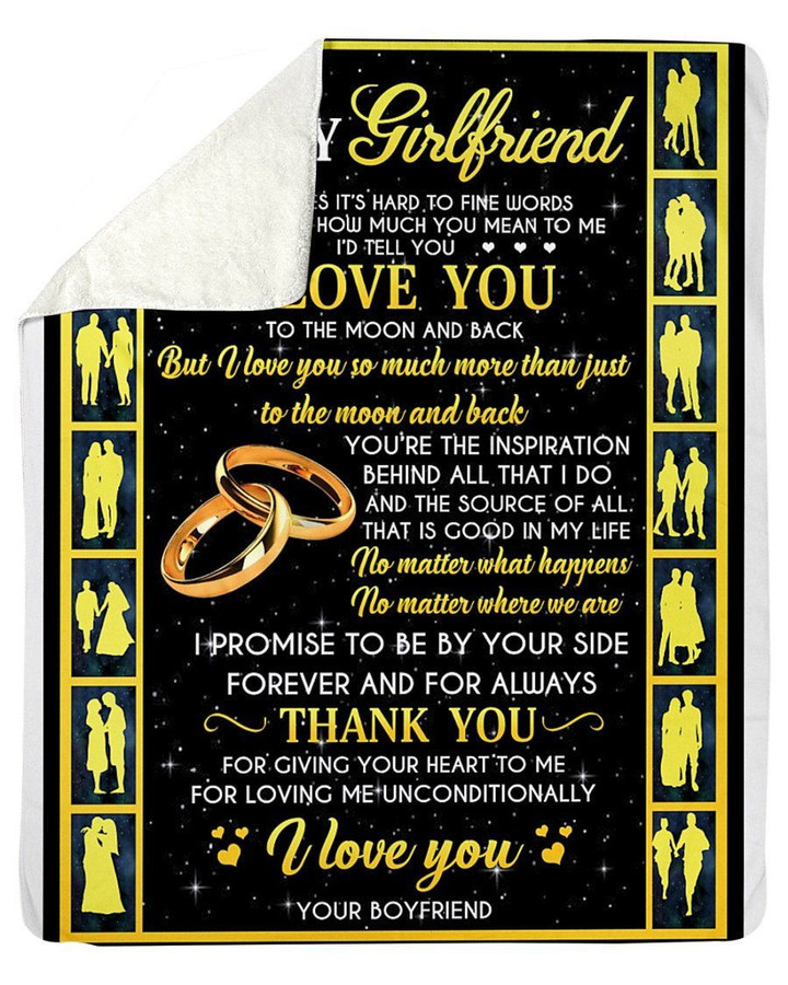 I Promise To Be By Your Side Blanket Gift For Girlfriend Fleece Blanket