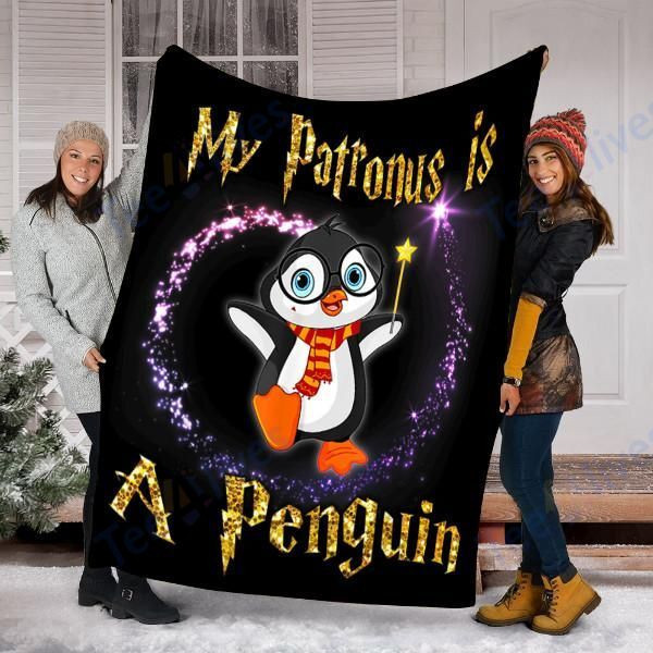 Custom Blanket My Patronus Is A Penguin Magic Blanket - Fleece Blanket