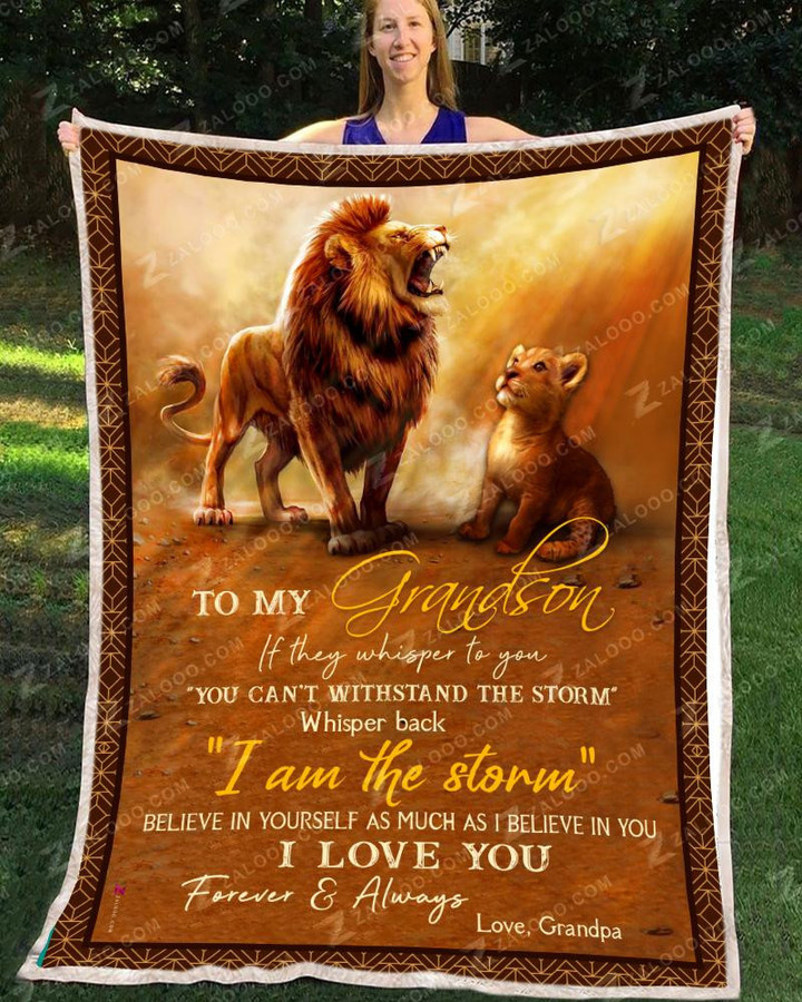 Blanket – Lion – To My Grandson – I Love You – Blanket Default