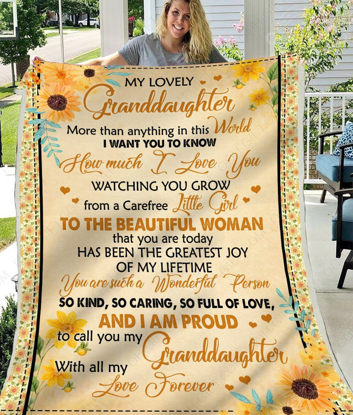 Gift For Granddaughter You Are Such A Wonderful Person Blanket Fleece Blanket