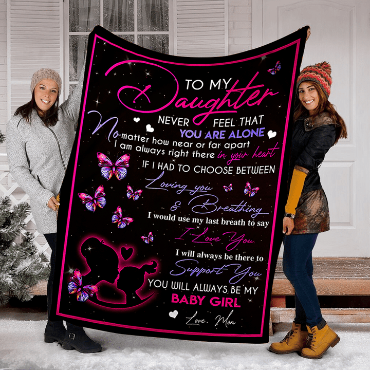 Custom Blankets To My Daughter Fleece Blanket - Perfect Gift For Daughter 35+ Customer Reviews