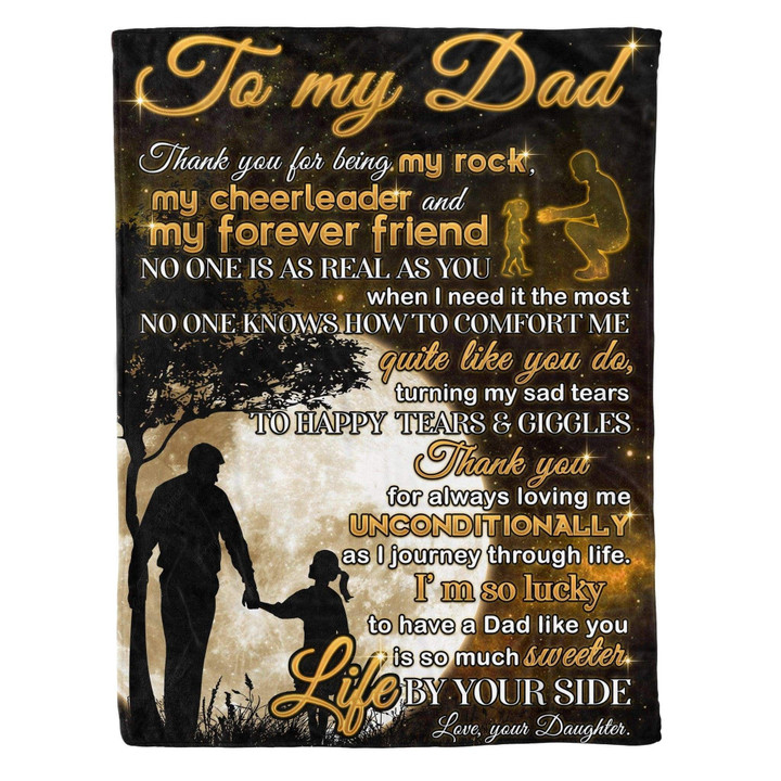 Thanks For Being My Rock For Dad Fleece Blanket