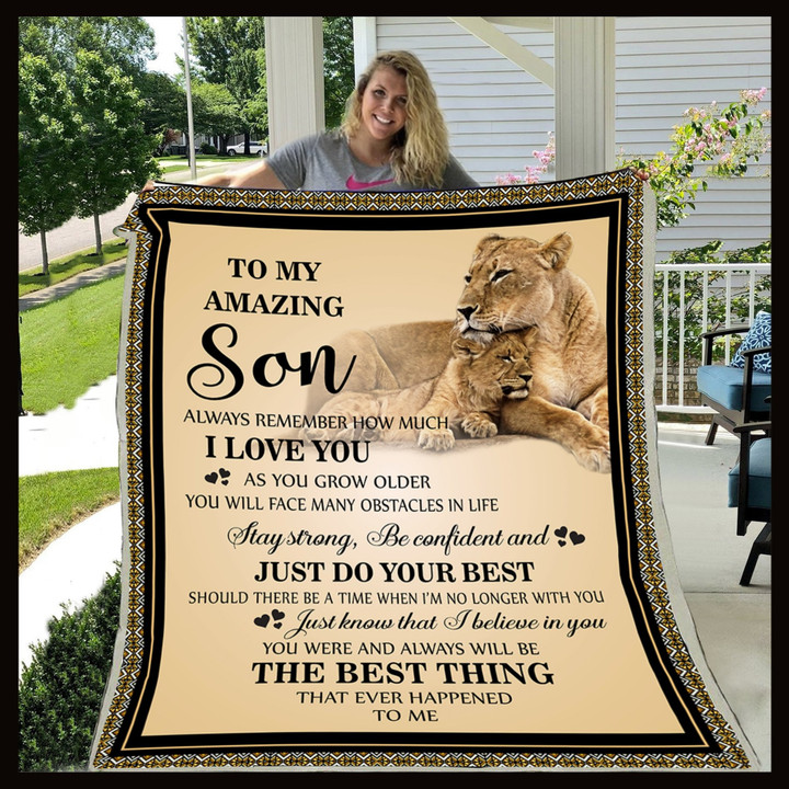 (Cd161) Lion Blanket - To My Son - The Best Thing