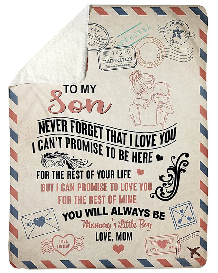 Never Forget That I Love You To Son Fleece Blanket