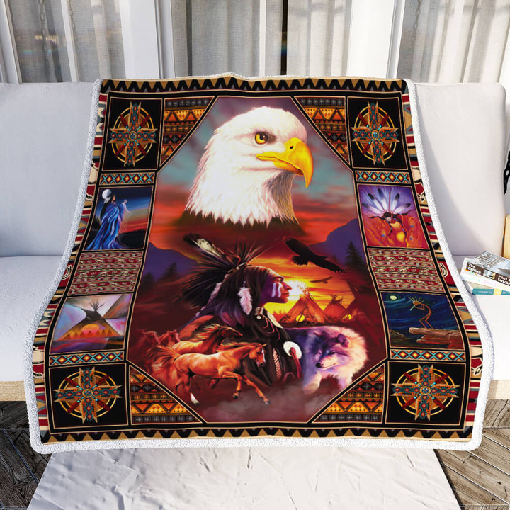 Beautiful Native American Inspired Sofa Throw Blanket 