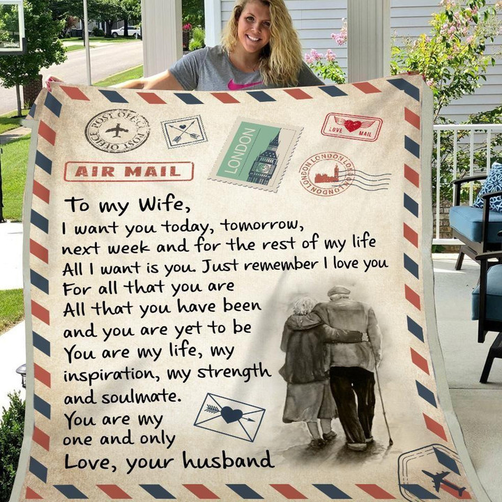 To My Wife You Are My Life My Inspiration My Strength And Soulmate You Are My One And Only Family Gift Ideas Cozy Fleece Blanket, Sherpa Blanket